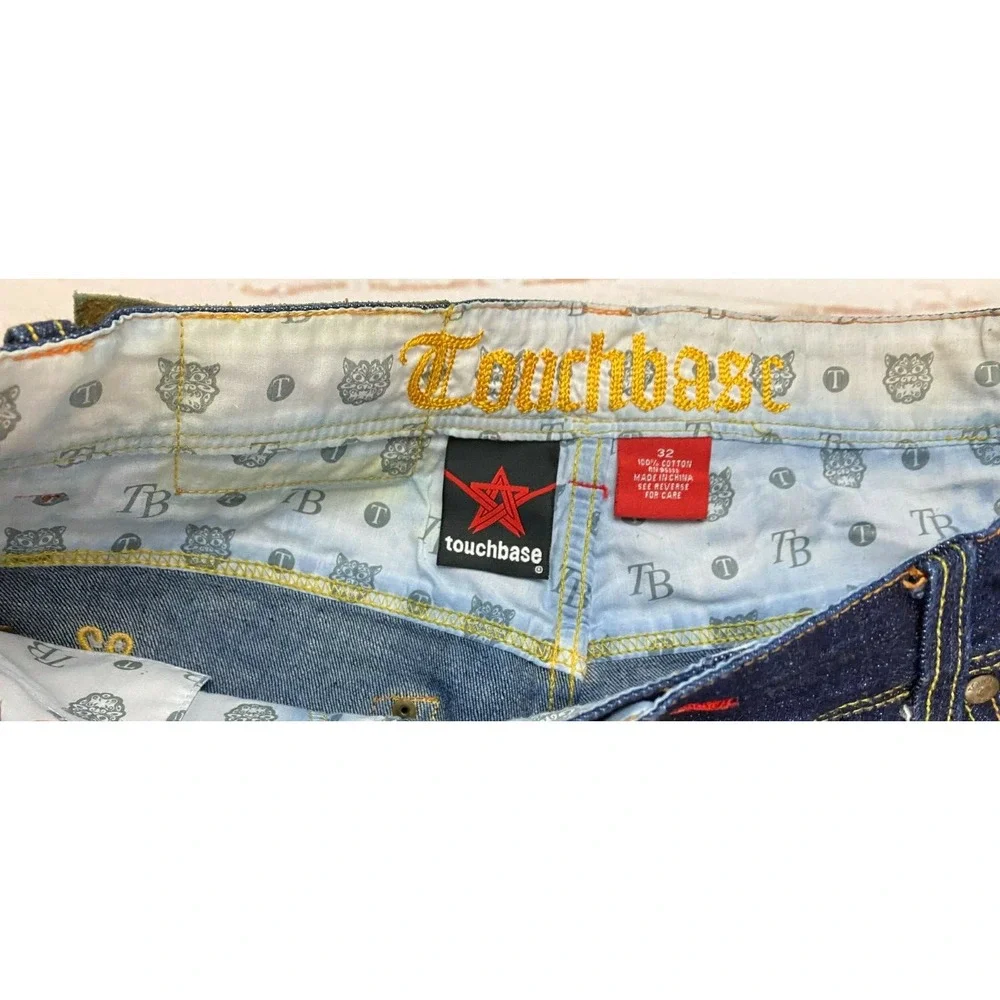 Touchbase Jeans Mens Relax Fit Straight Leg Zipper Fly 34X32